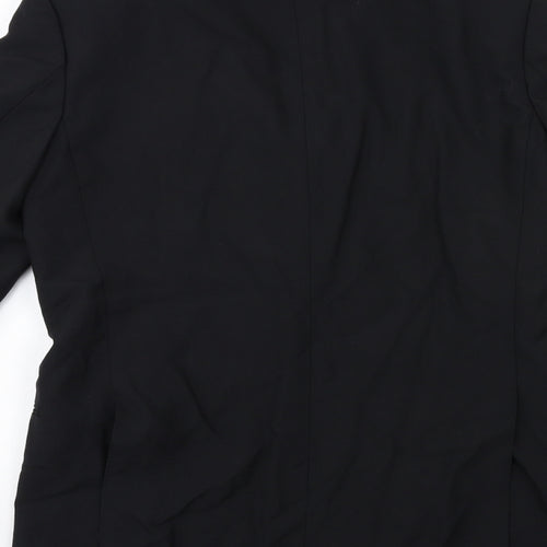 Preworn Mens Black   Jacket Suit Jacket Size 38