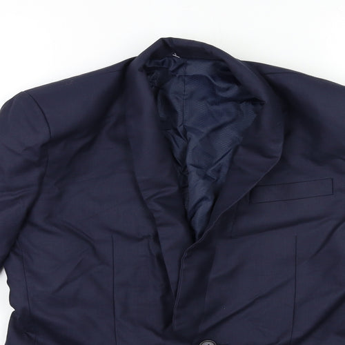 Preworn Mens Blue   Jacket Suit Jacket Size 36