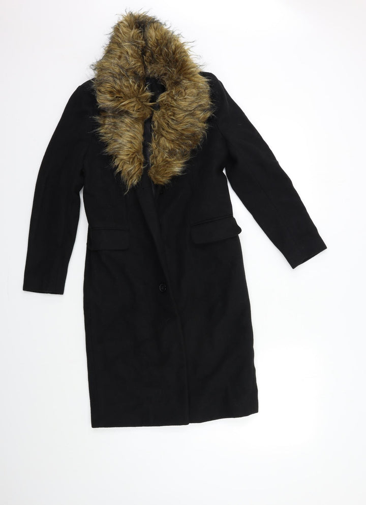 New Look Girls Black   Overcoat Coat Size 10 Years