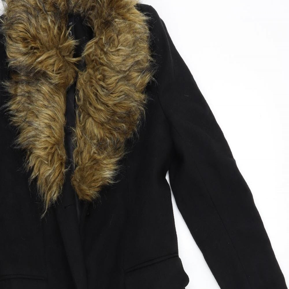 New Look Girls Black   Overcoat Coat Size 10 Years