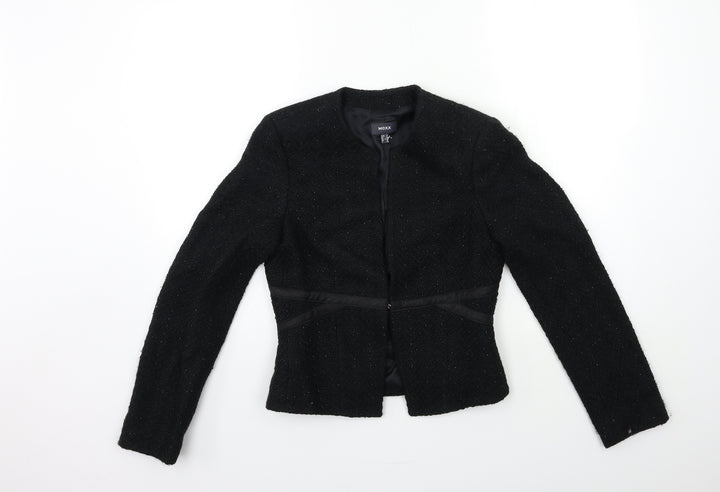 Mexx Womens Black Overcoat Coat Size 10