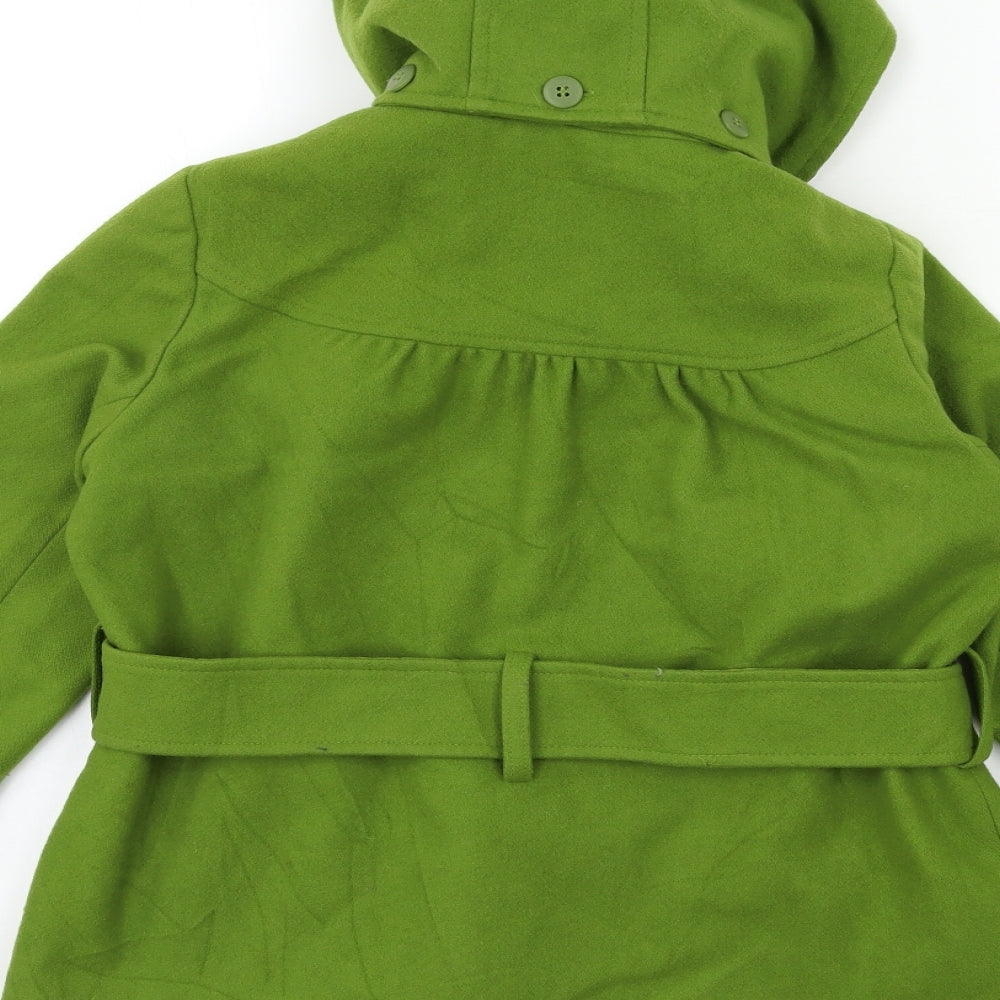 Topshop Womens Green   Overcoat Coat Size 10