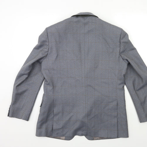 Magee Mens Grey Check  Jacket Suit Jacket Size 40