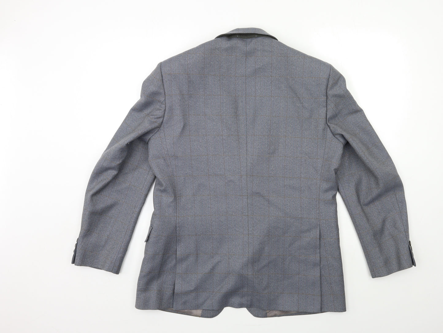 Magee Mens Grey Check  Jacket Suit Jacket Size 40