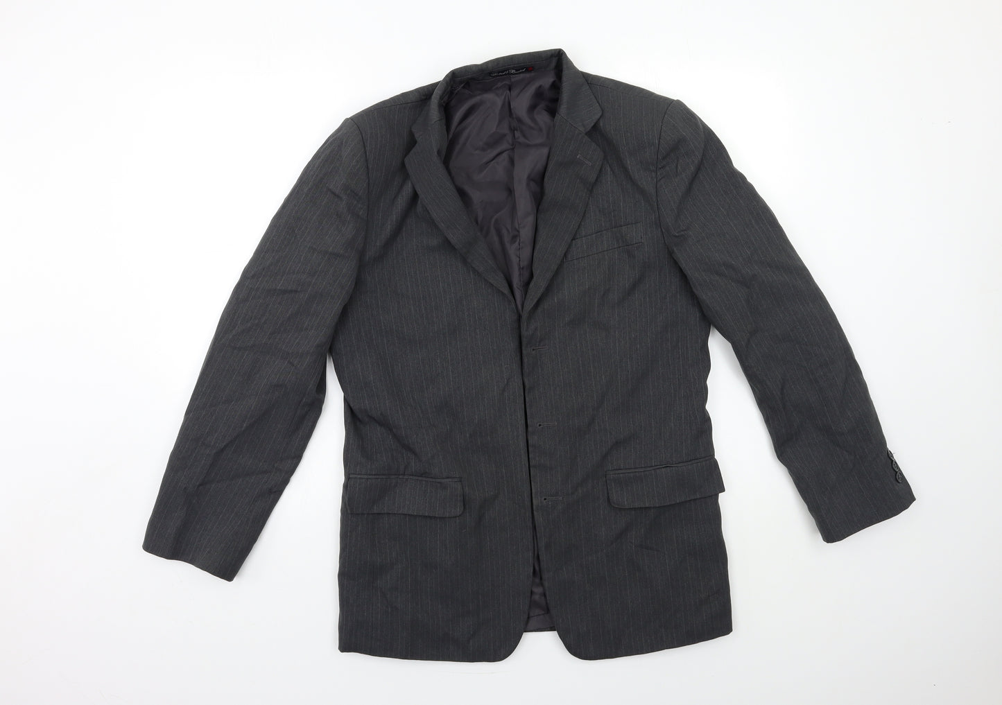 BHS Boys Grey Striped  Jacket Blazer Size 15 Years