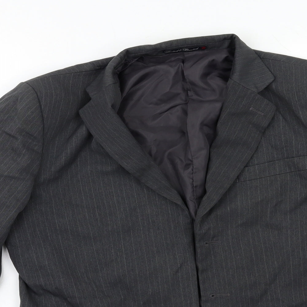 BHS Boys Grey Striped  Jacket Blazer Size 15 Years