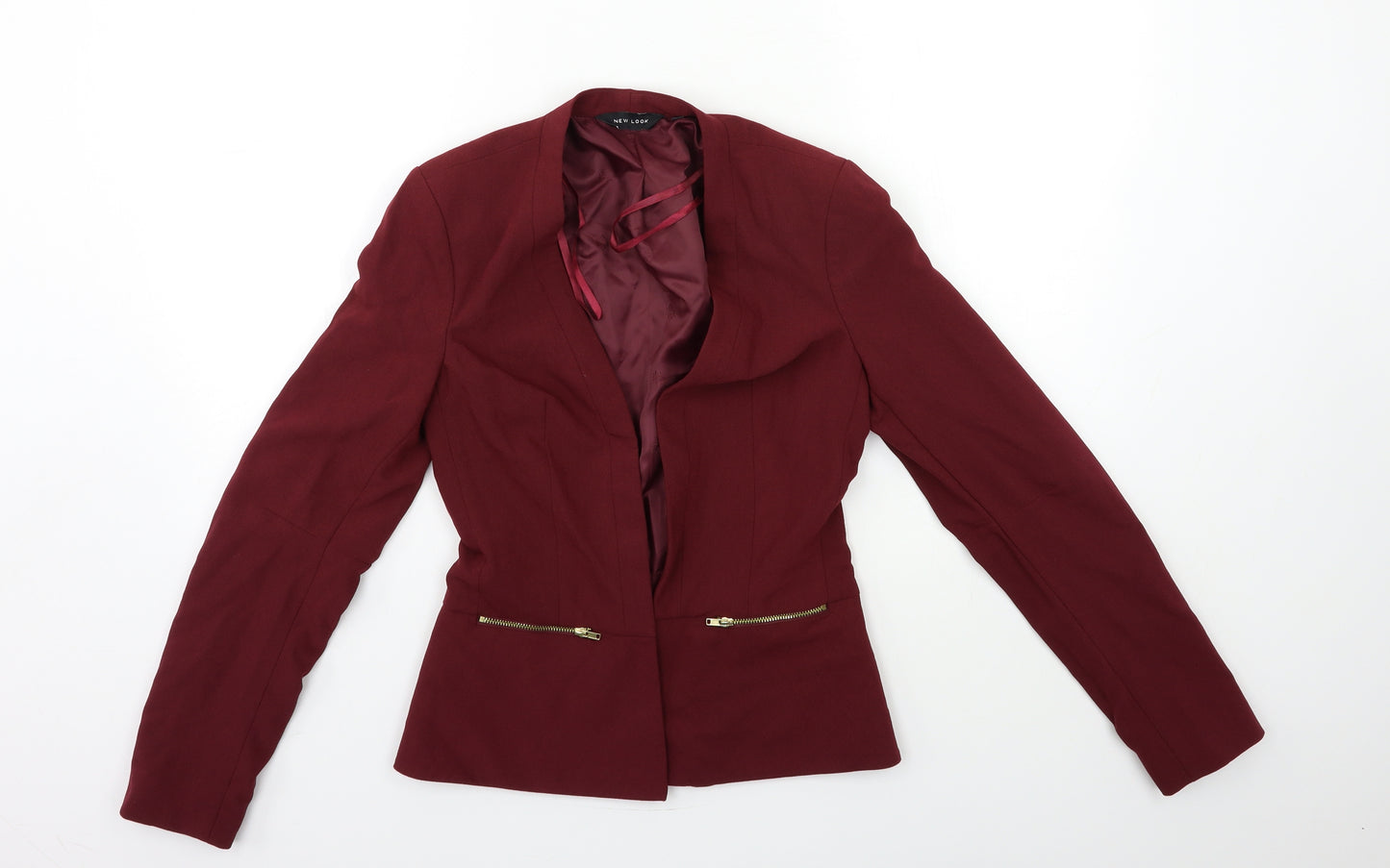 New Look Womens Red   Jacket Blazer Size 8