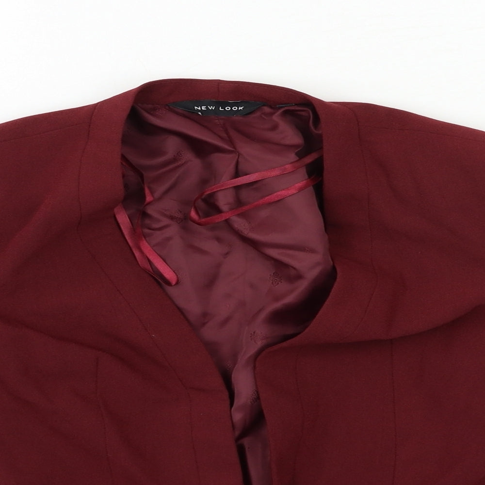 New Look Womens Red   Jacket Blazer Size 8