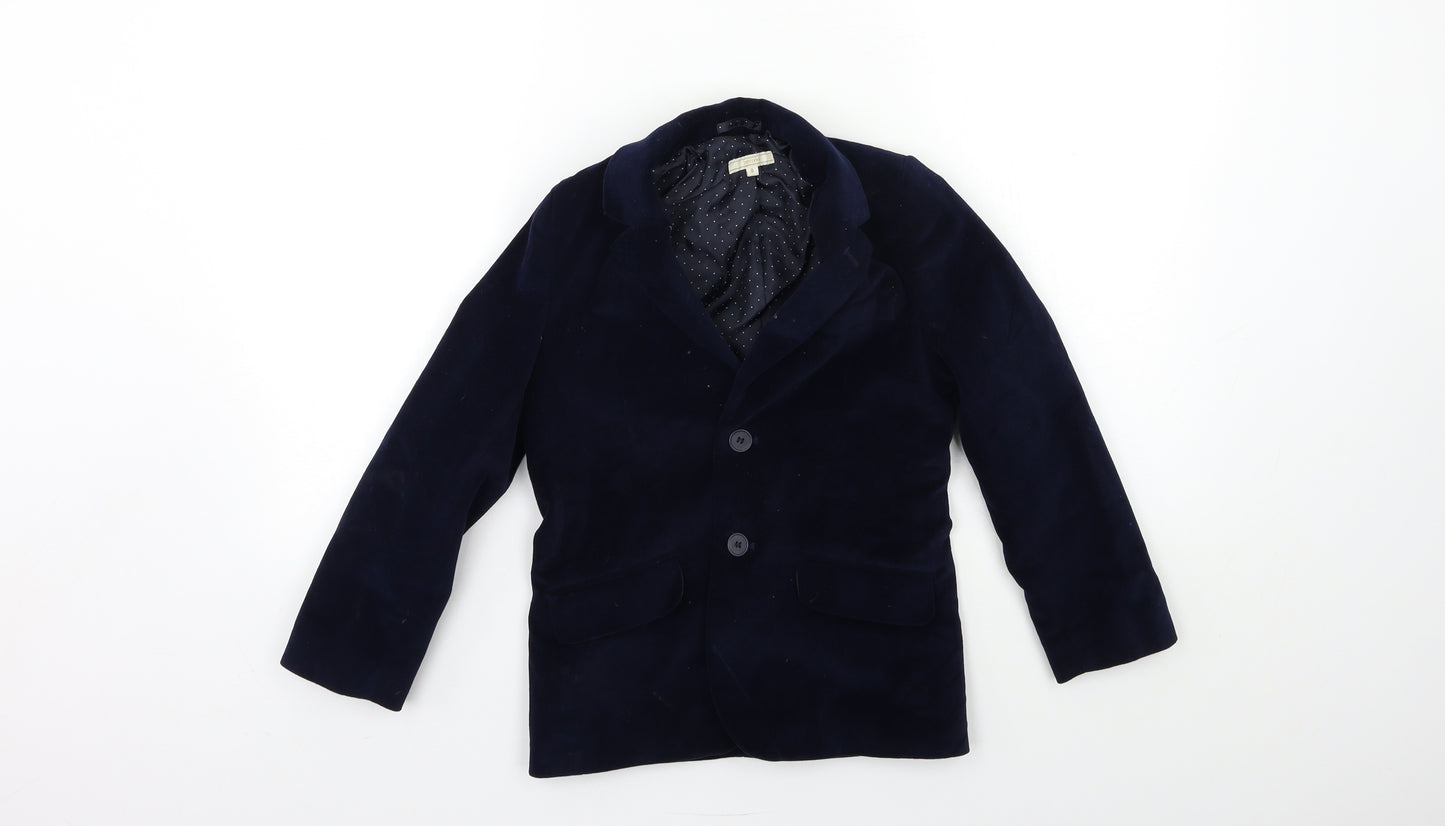 John Lewis Boys Blue  Velour Jacket Blazer Size 8 Years