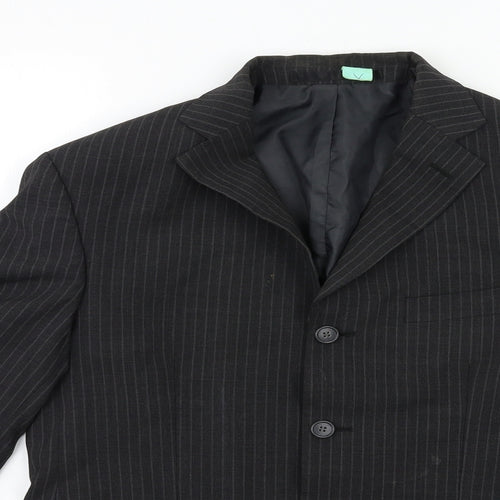 Marks and Spencer Mens Black Striped  Jacket Suit Jacket Size 38