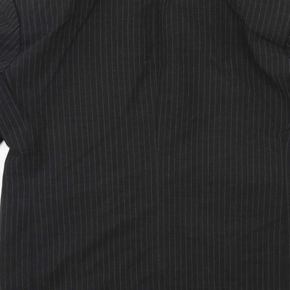 Marks and Spencer Mens Black Striped  Jacket Suit Jacket Size 38