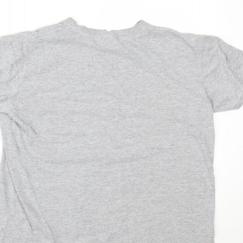 Classic Ringspun Cotton Womens Grey   Basic T-Shirt Size M