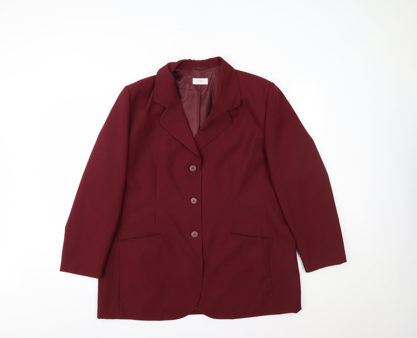 Classics Womens Red   Jacket Blazer Size 20