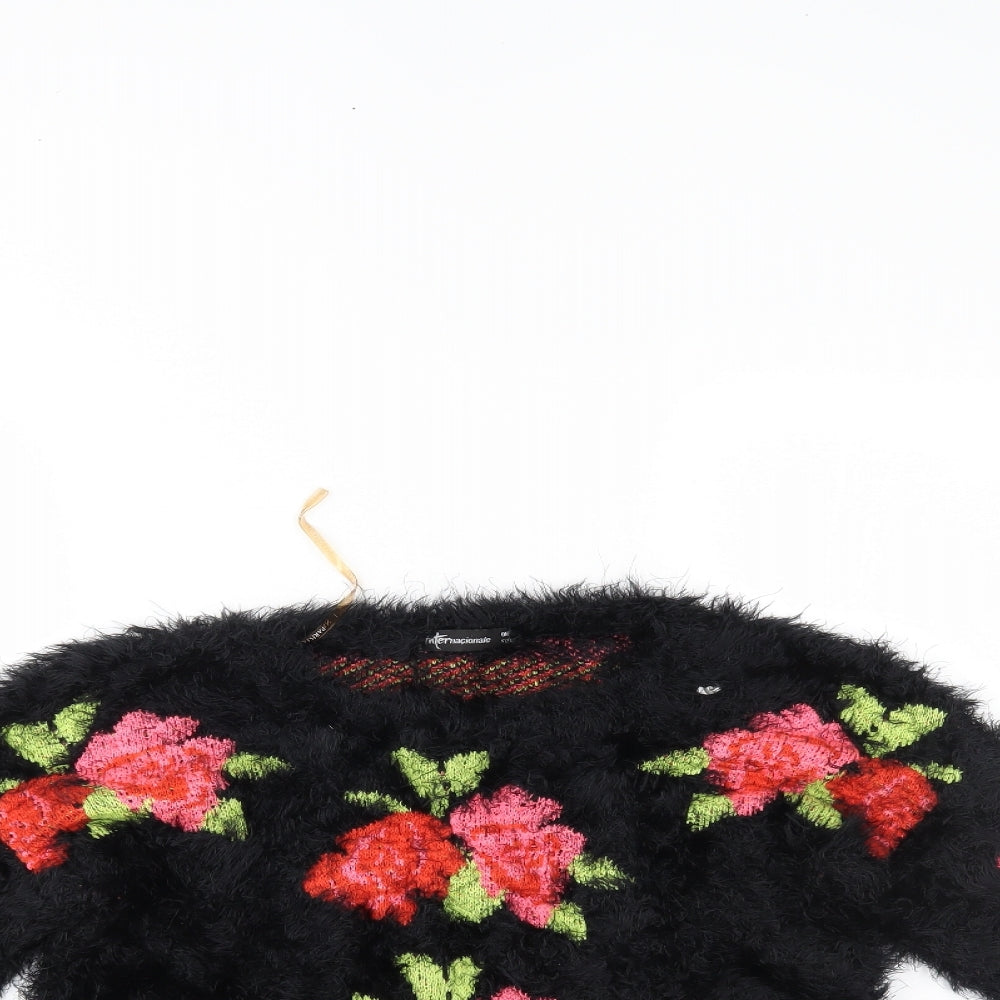 Internacionale Womens Multicoloured Floral  Pullover Jumper One Size