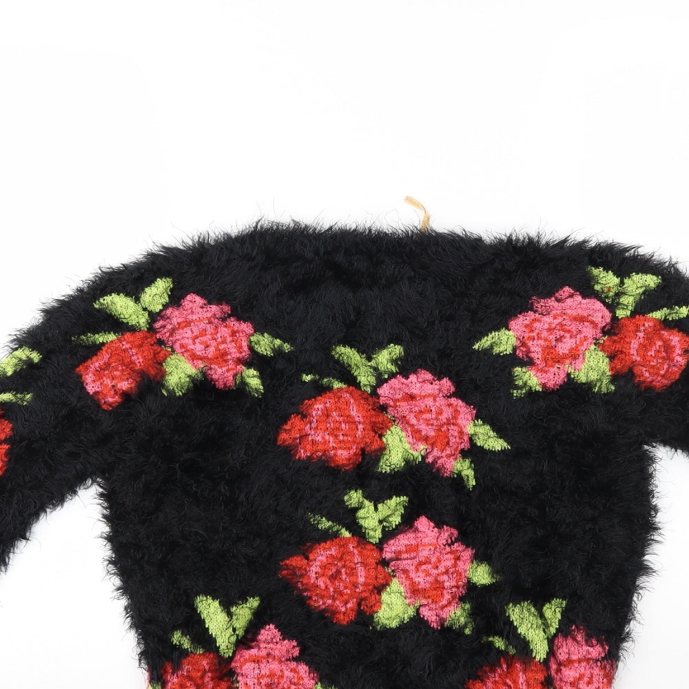 Internacionale Womens Multicoloured Floral  Pullover Jumper One Size