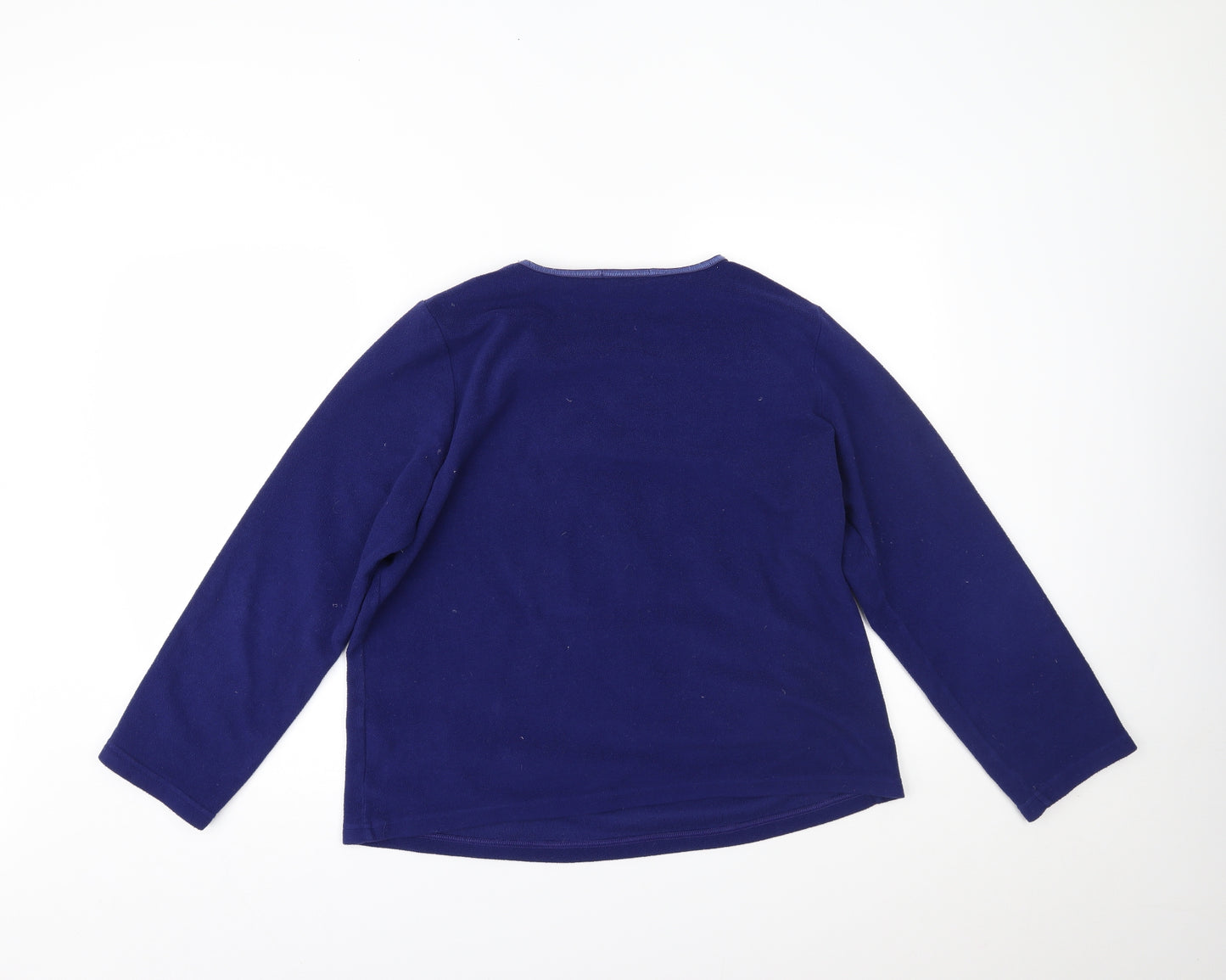 Marks and Spencer Womens Blue Solid  Top Pyjama Top Size 16