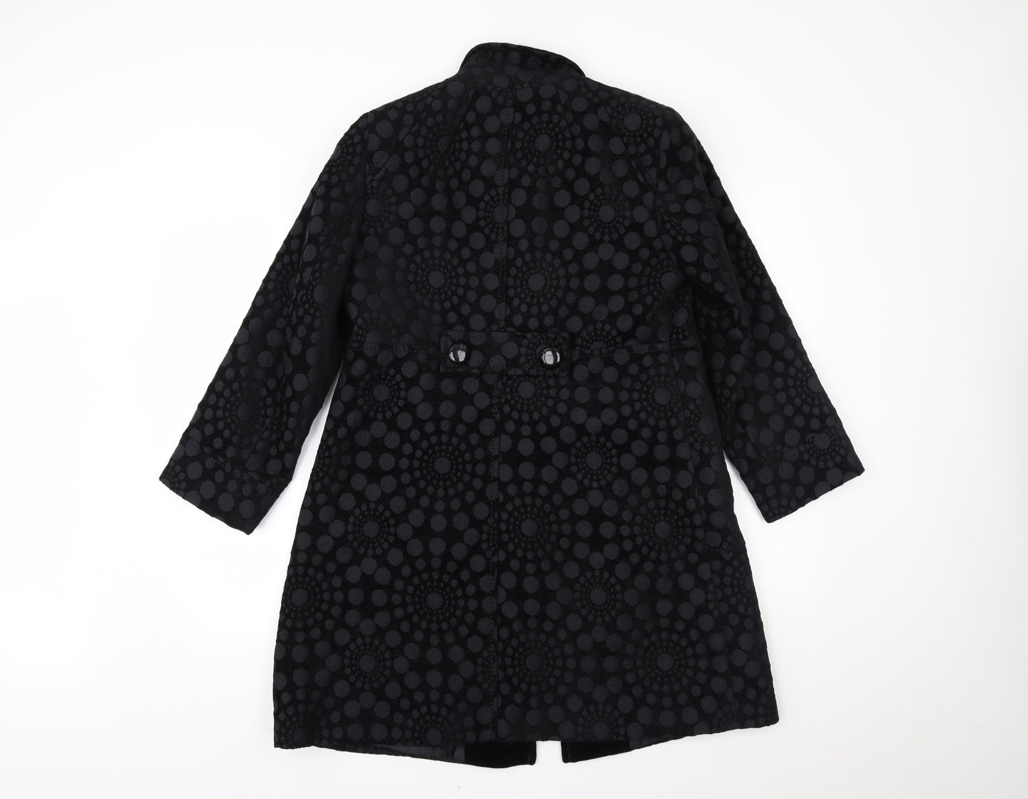 Roman Womens Beige Polka Dot  Overcoat Coat Size S