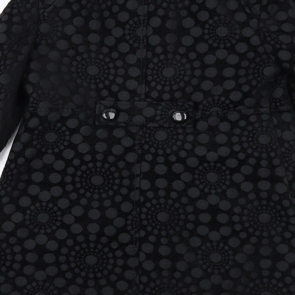 Roman Womens Beige Polka Dot  Overcoat Coat Size S