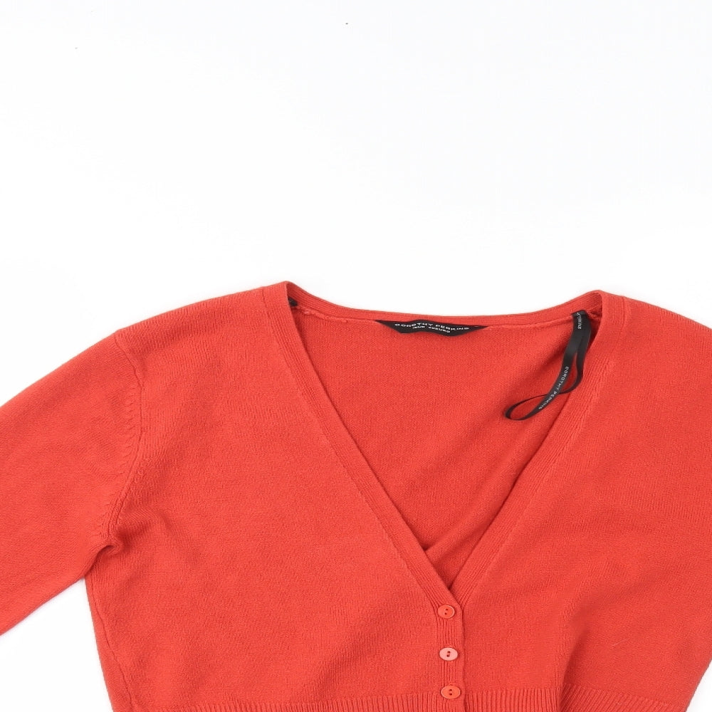 Dorothy Perkins Womens Orange   Cardigan Jumper Size 10