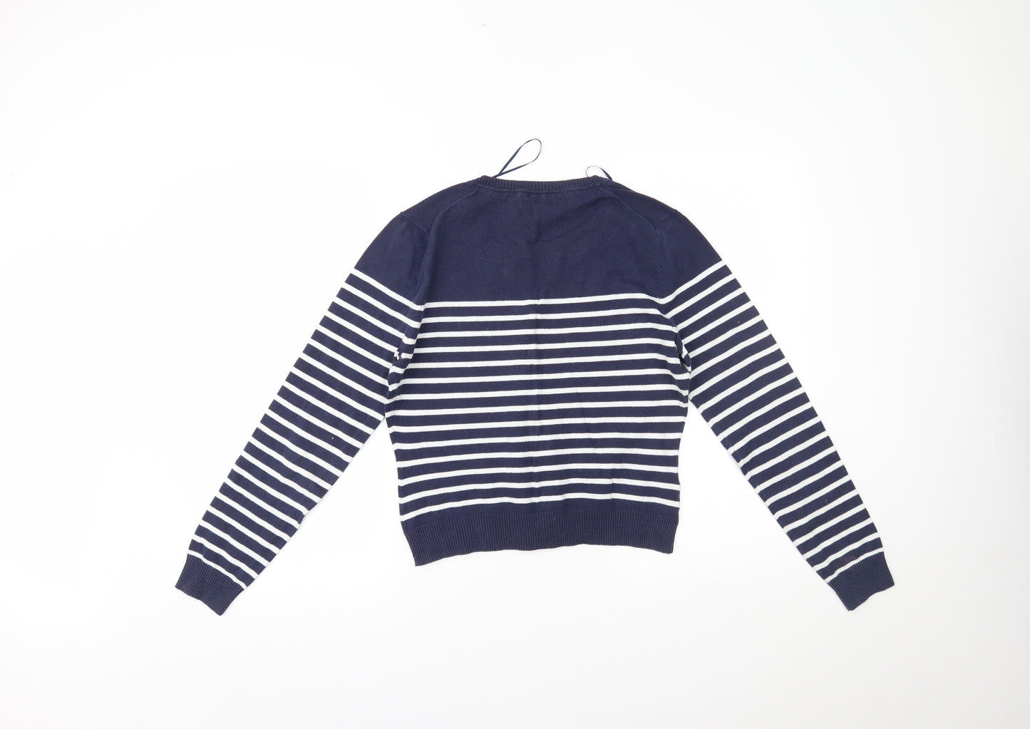 Papaya Womens Blue Striped  Cardigan Jumper Size 10