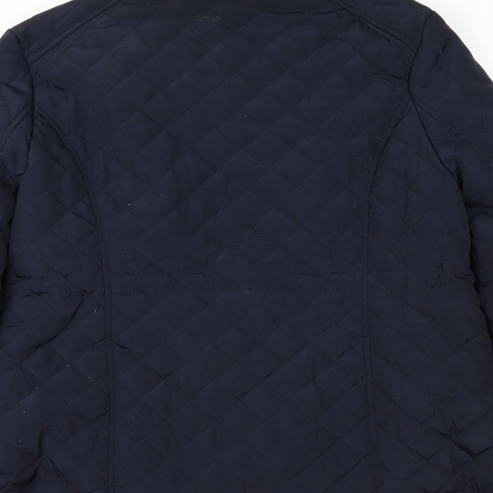 Preworn Womens Blue   Quilted Coat Size 14