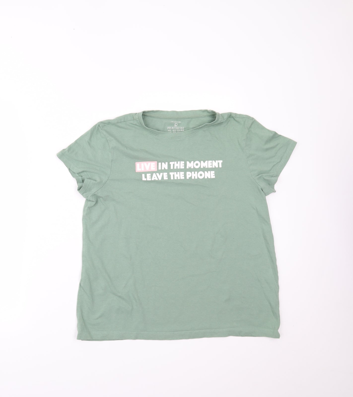 Primark Womens Green   Basic T-Shirt Size L