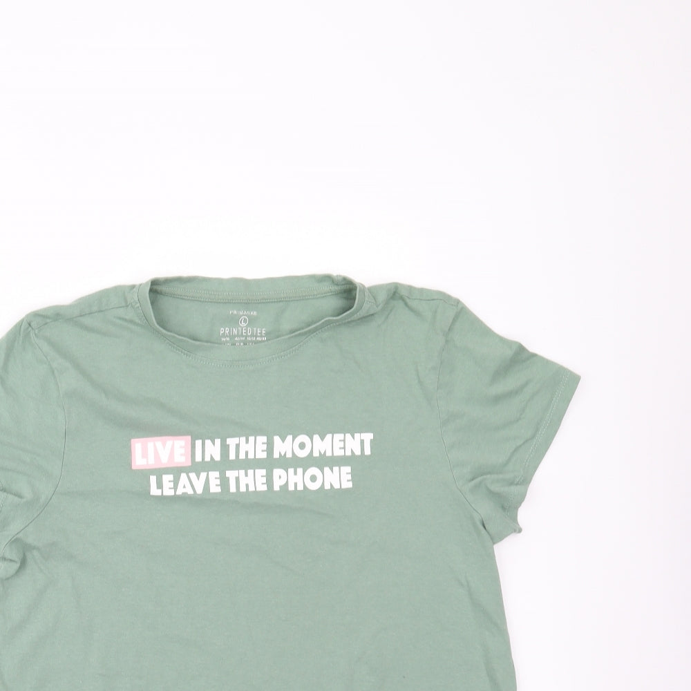 Primark Womens Green   Basic T-Shirt Size L