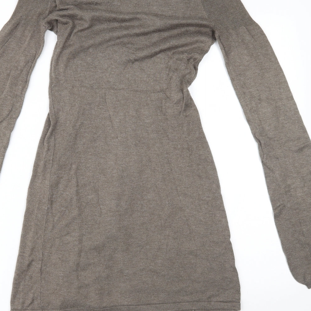 Topshop Womens Brown   Fit & Flare  Size 8