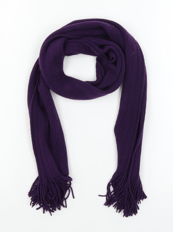 Preworn Womens Purple Knit Scarf