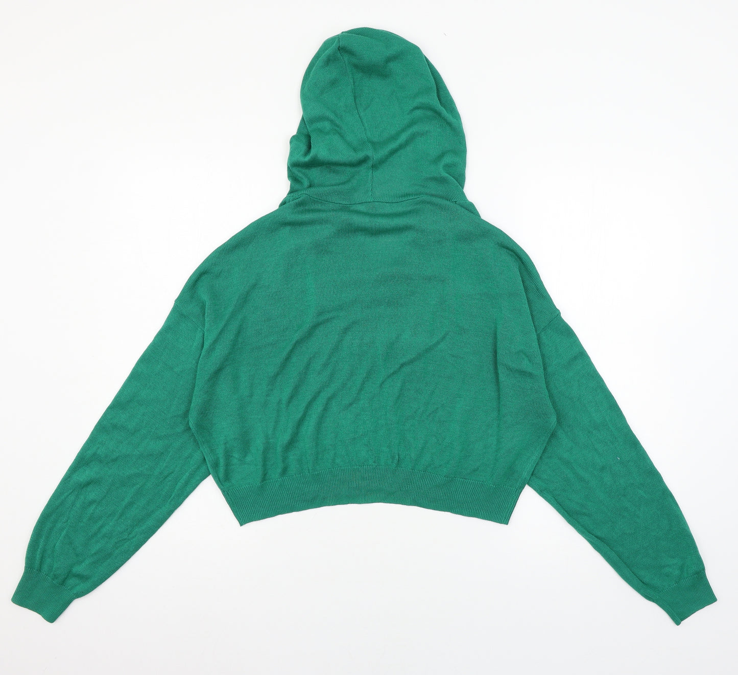 H&M Womens Green  Knit Pullover Hoodie Size L