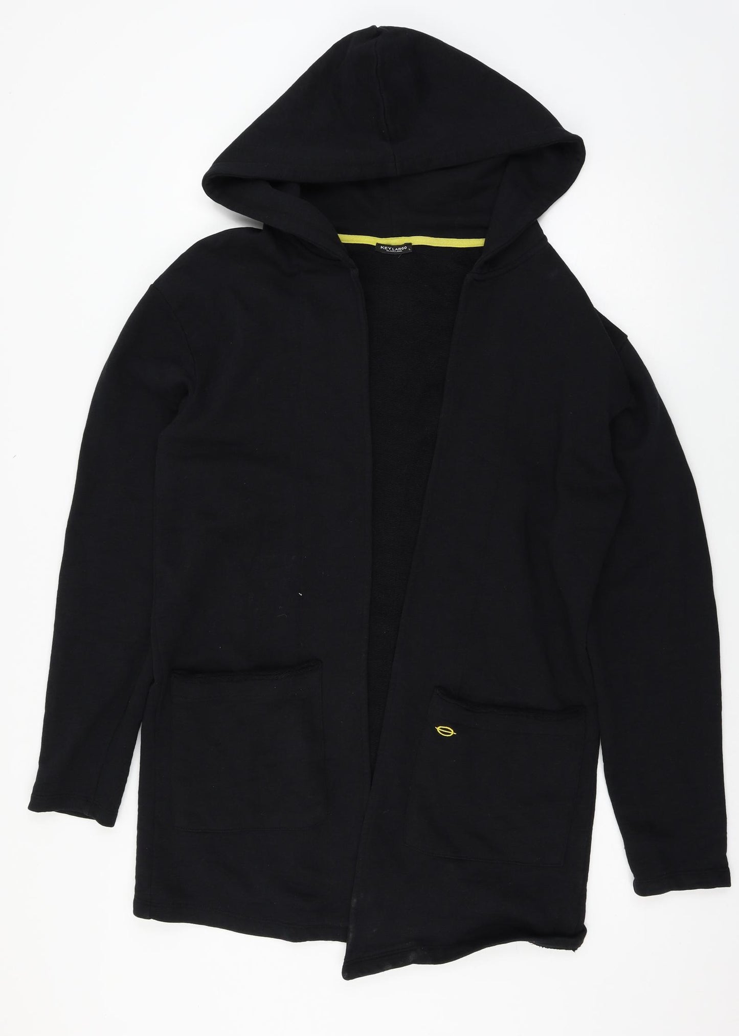 Key Largo Mens Black  Jersey Pullover Hoodie Size L  - Unbelievable Sight