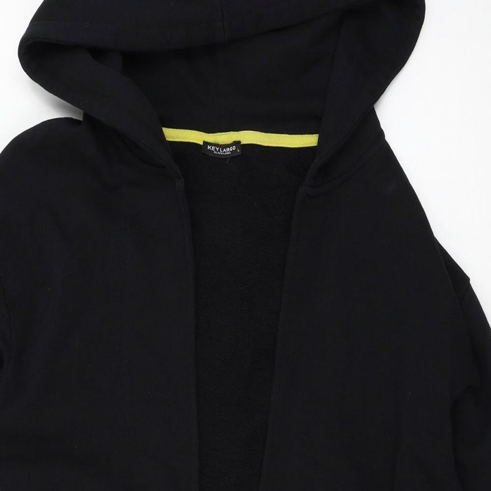 Key Largo Mens Black  Jersey Pullover Hoodie Size L  - Unbelievable Sight