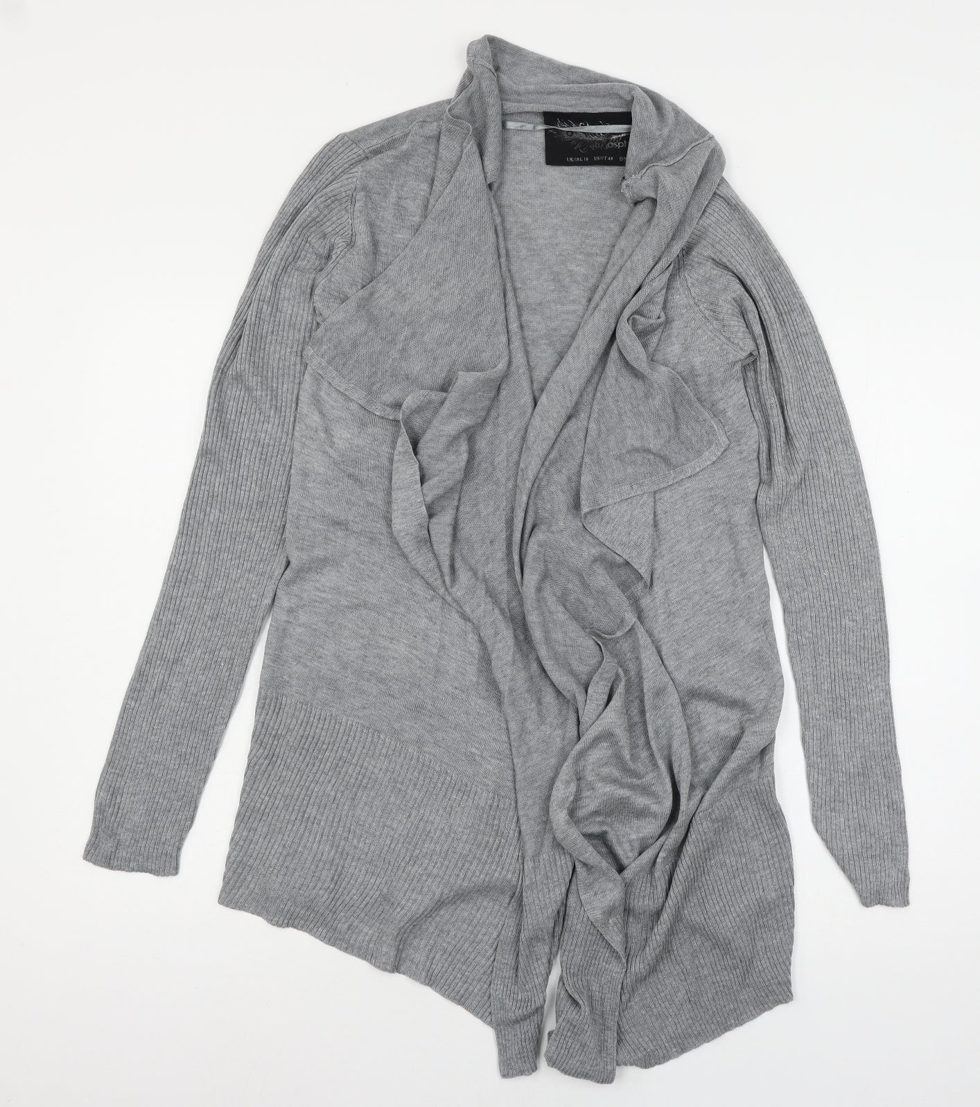Atmosphere Womens Grey  Knit Cardigan Jumper Size 16