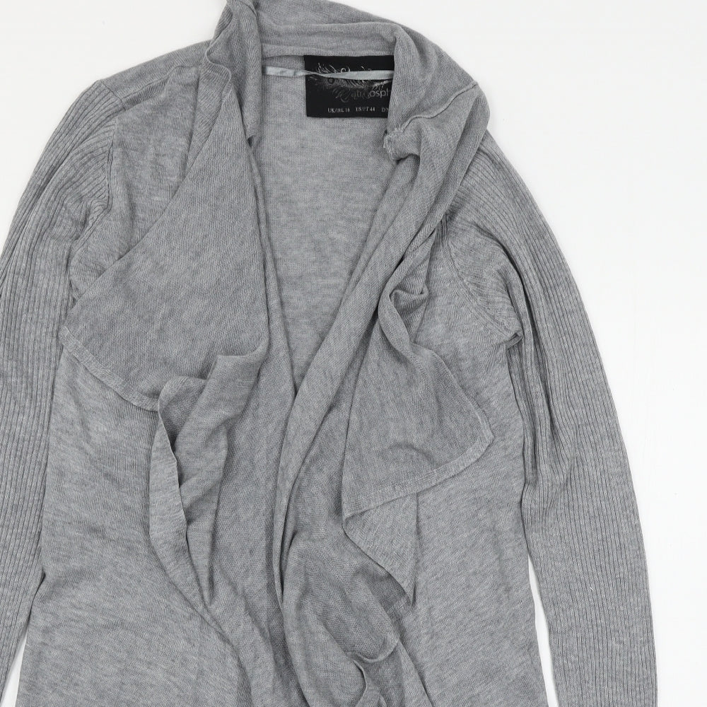 Atmosphere Womens Grey  Knit Cardigan Jumper Size 16