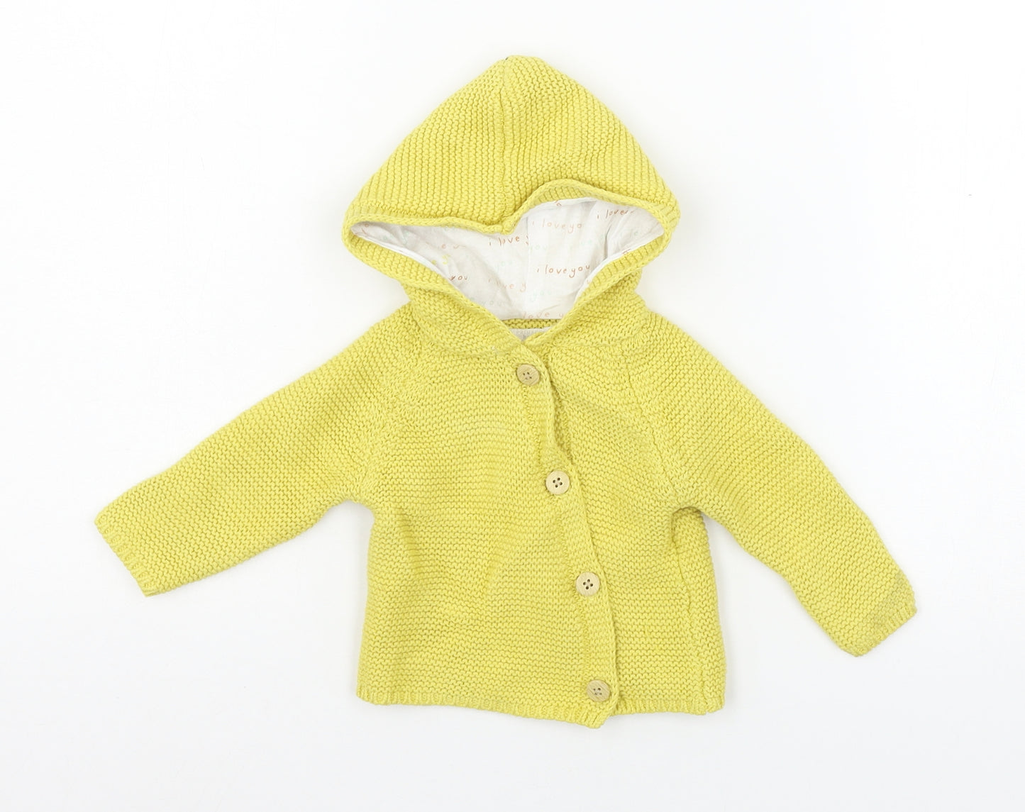 Primark Baby Yellow  Knit Cardigan Jumper Size 3-6 Months