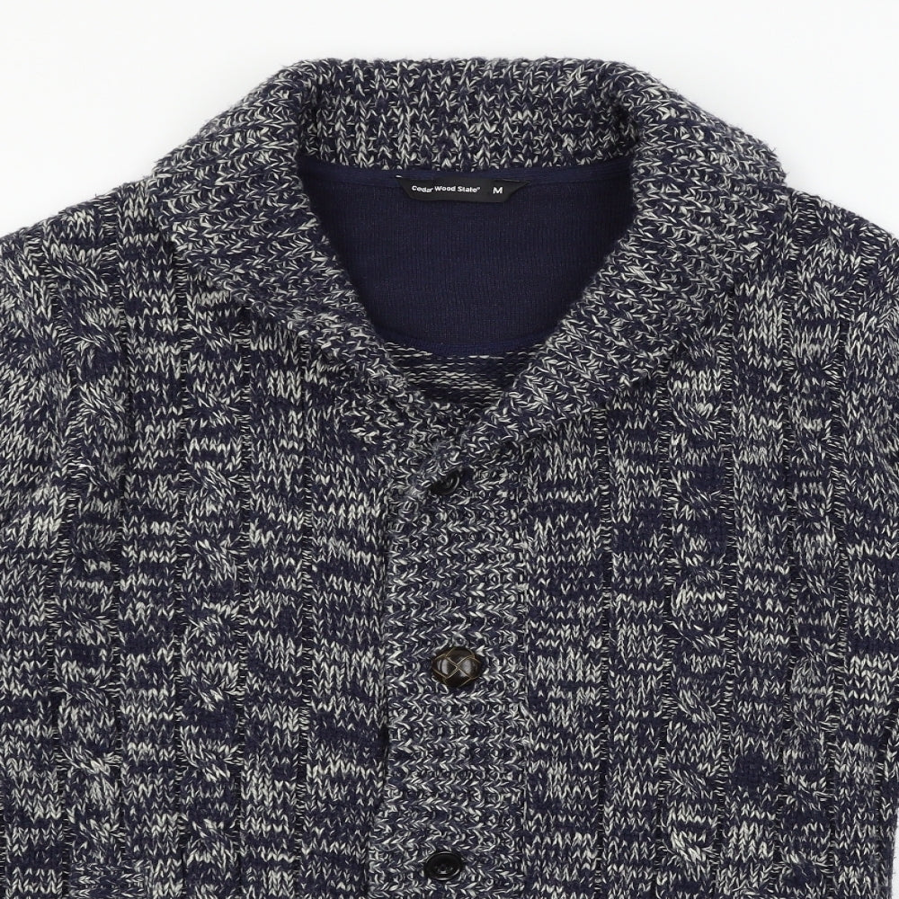 Cedar Wood State Womens Blue  Knit Cardigan Jumper Size M