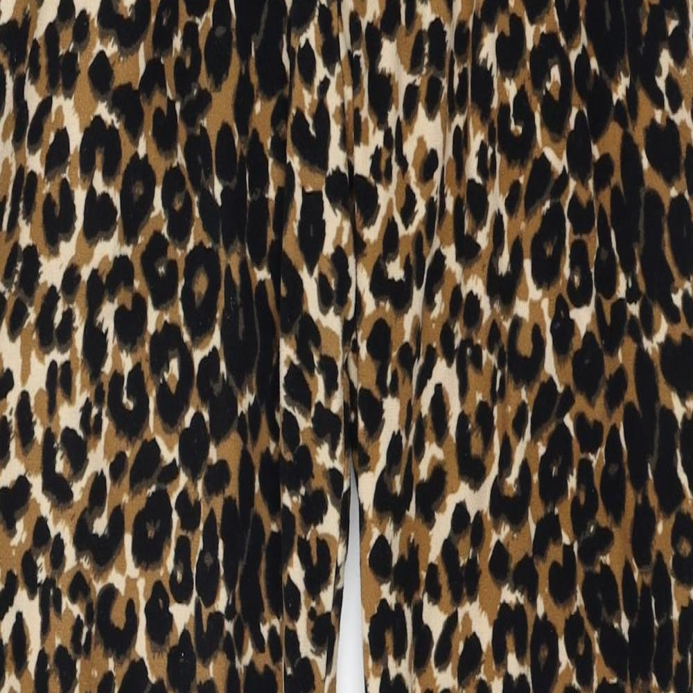 NEXT Womens Brown Animal Print Jersey Top Pyjama Top Size S