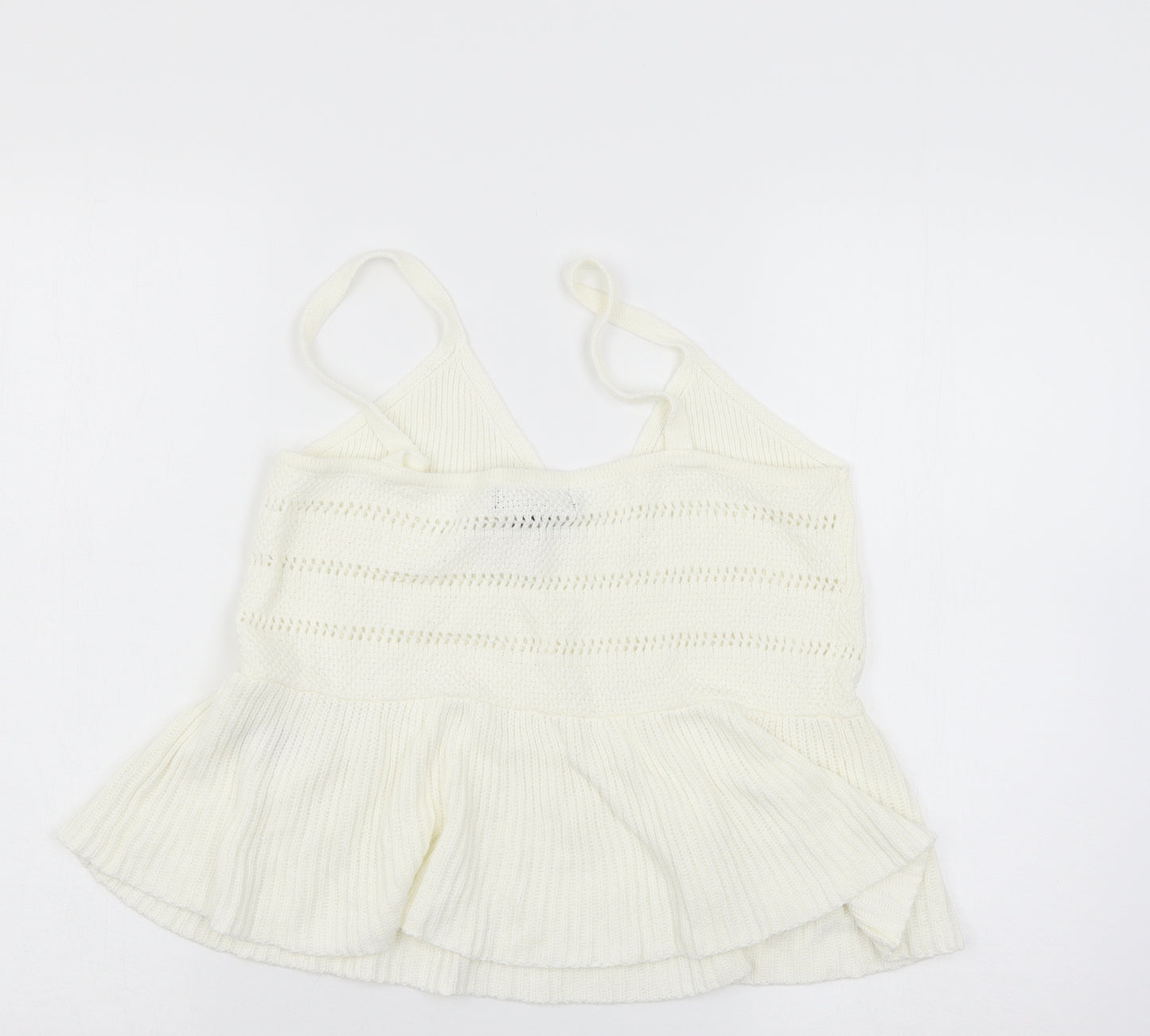 Primark Womens White  Knit Basic Tank Size 14