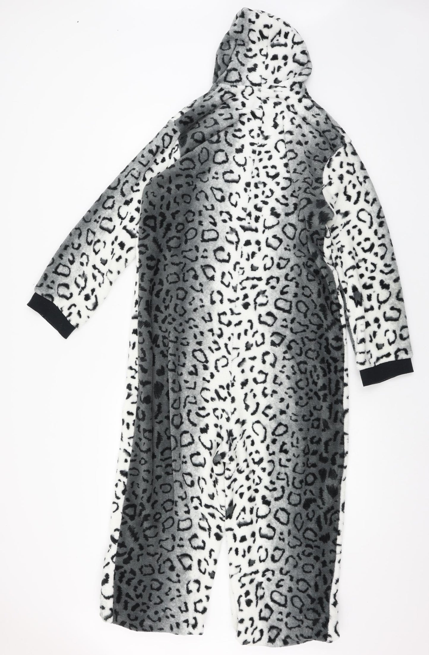 Preworn Womens Grey Animal Print Microfibre Top One Piece Size 12