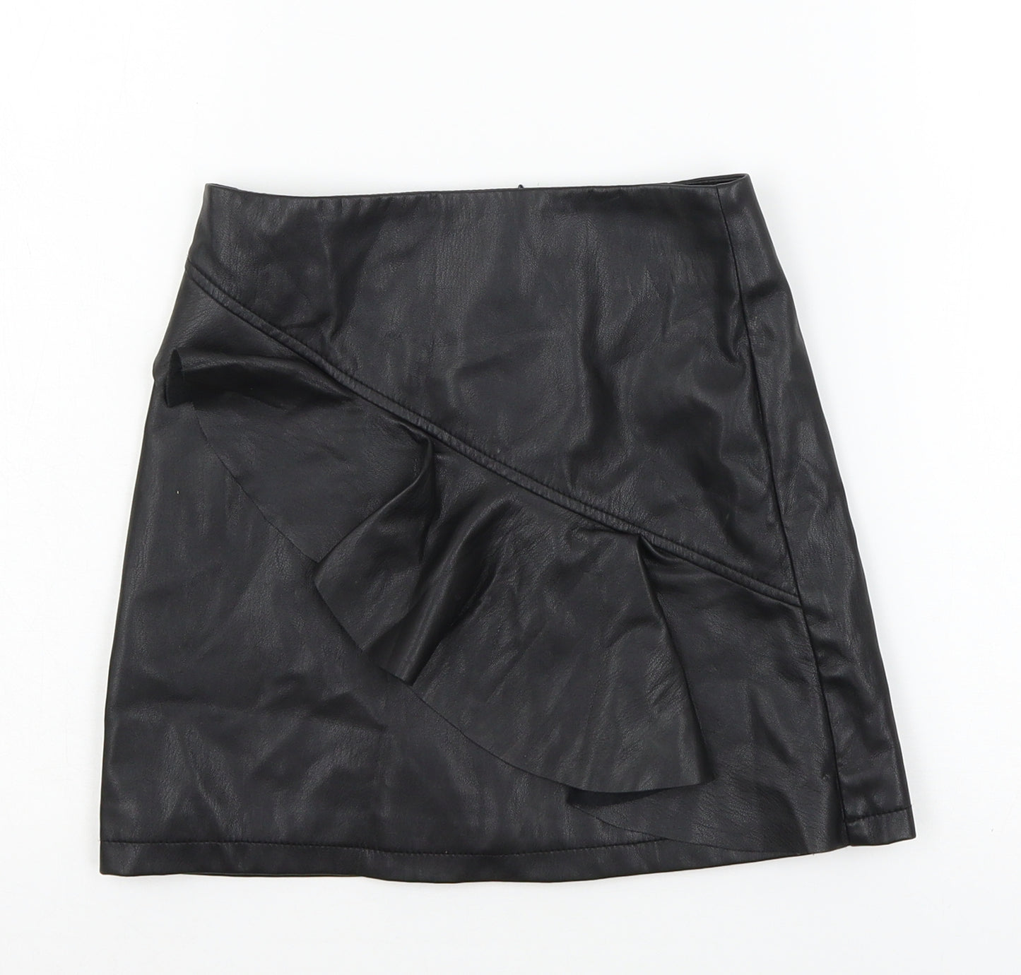 River Island Girls Black   A-Line Skirt Size 7 Years