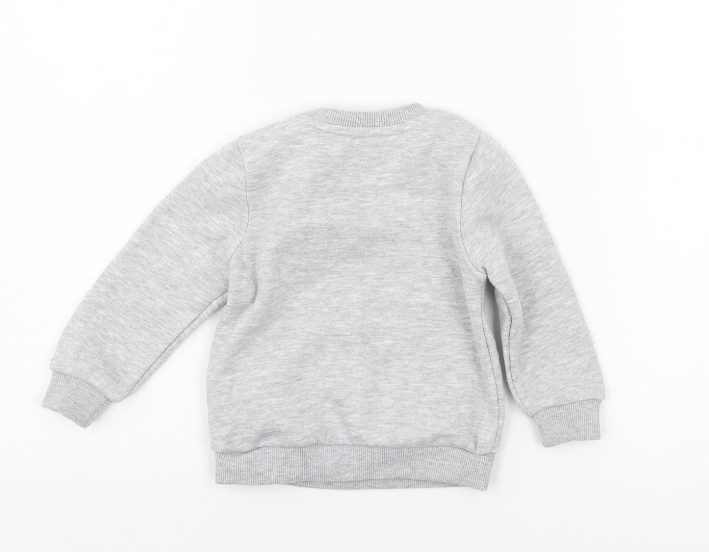 Disney Boys Grey  Jersey Pullover Jumper Size 12-18 Months  - SANTAS LITTLE HELPER