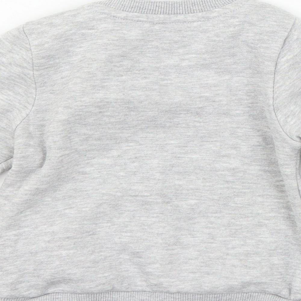 Disney Boys Grey  Jersey Pullover Jumper Size 12-18 Months  - SANTAS LITTLE HELPER