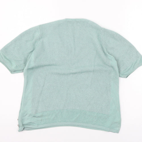 Per Una Womens Green  Knit Basic T-Shirt Size 10