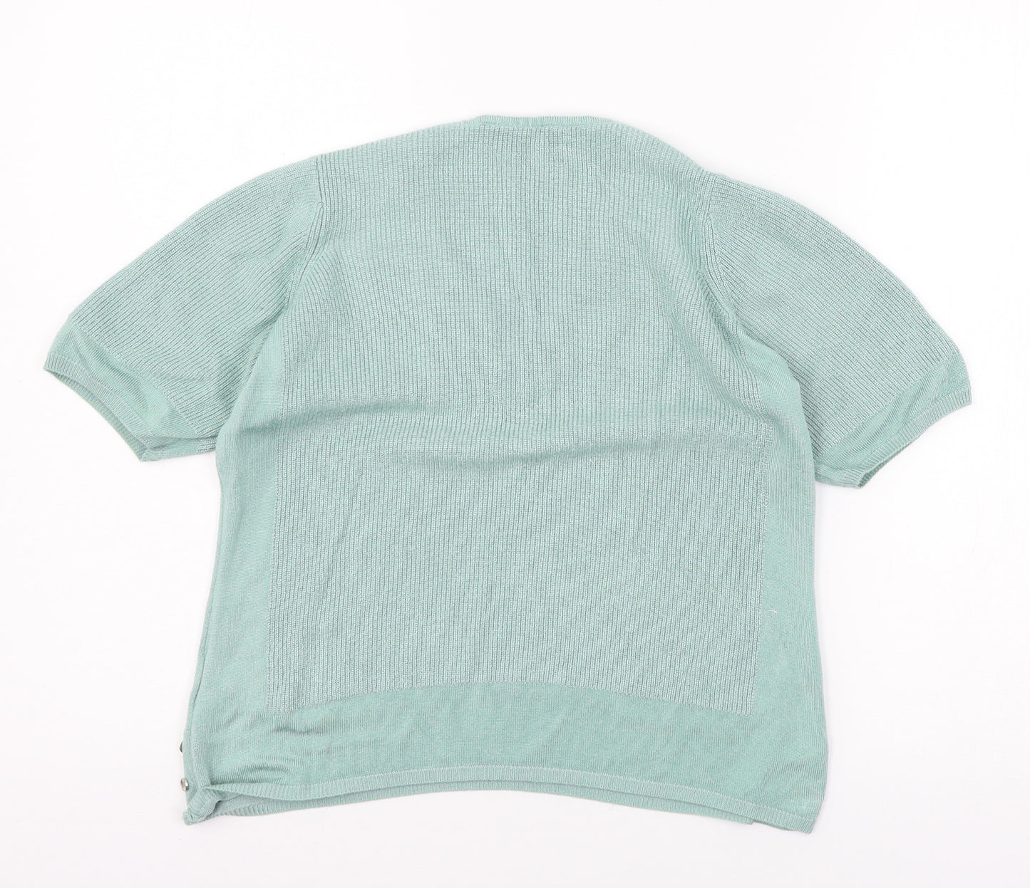 Per Una Womens Green  Knit Basic T-Shirt Size 10