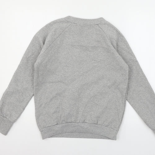 Gems Womens Grey  Jersey Pullover Sweatshirt Size M