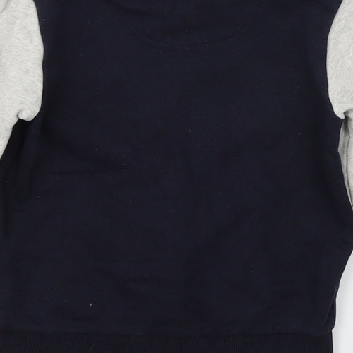 Nutmeg Boys Blue Striped Jersey Pullover Sweatshirt Size 4-5 Years  - Tractor