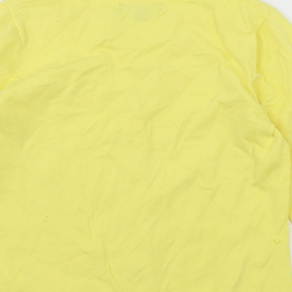 Monsoon Womens Yellow  Knit Cardigan Jumper Size 10