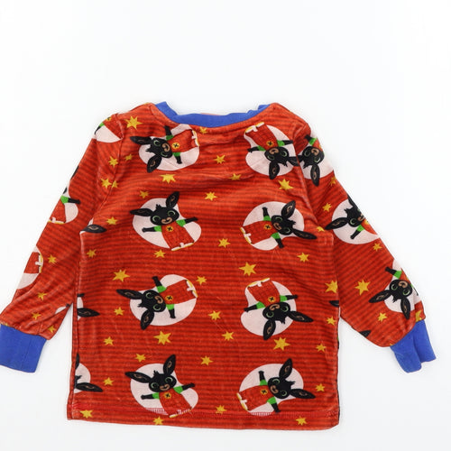 George Boys Red Striped Velour Cami Pyjama Top Size 18-24 Months  - Rabbits