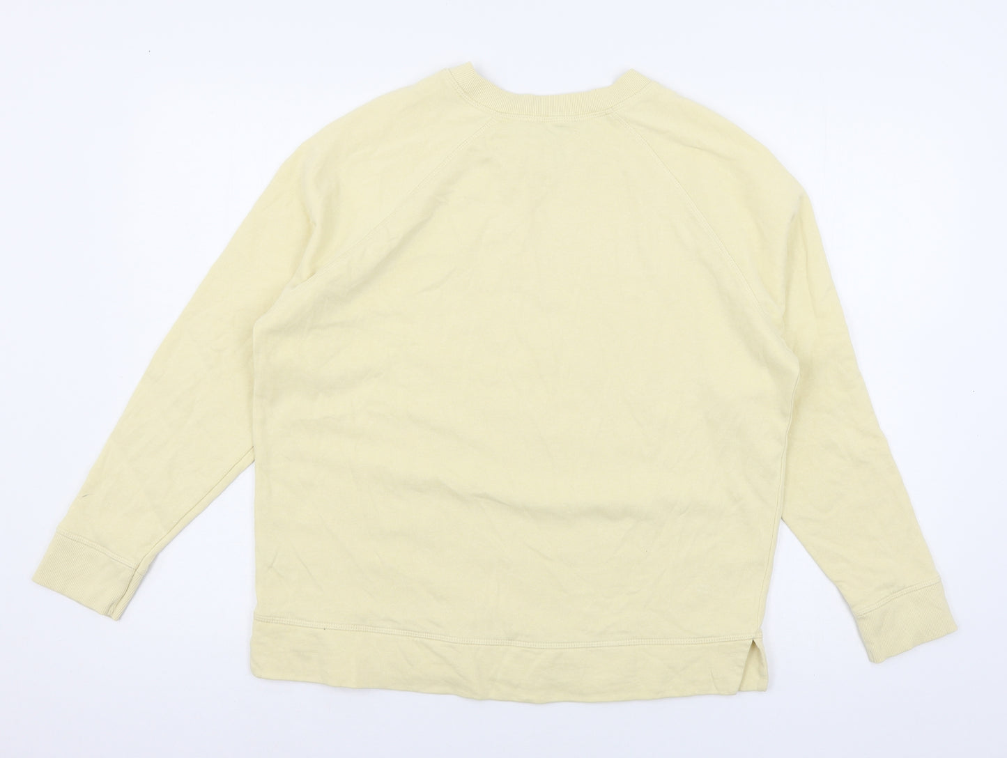 TU Womens Yellow  Jersey Pullover Sweatshirt Size 12