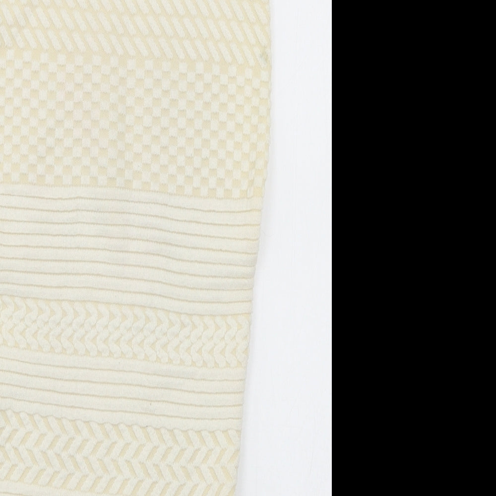 River Island Womens Ivory Geometric Knit Straight & Pencil Skirt Size 6